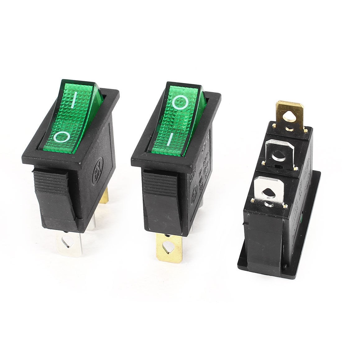 3 Pcs AC 15A/250V 20A/125V 3 Terminal SPDT I/O LED Indicator Rocker Switch KCD3