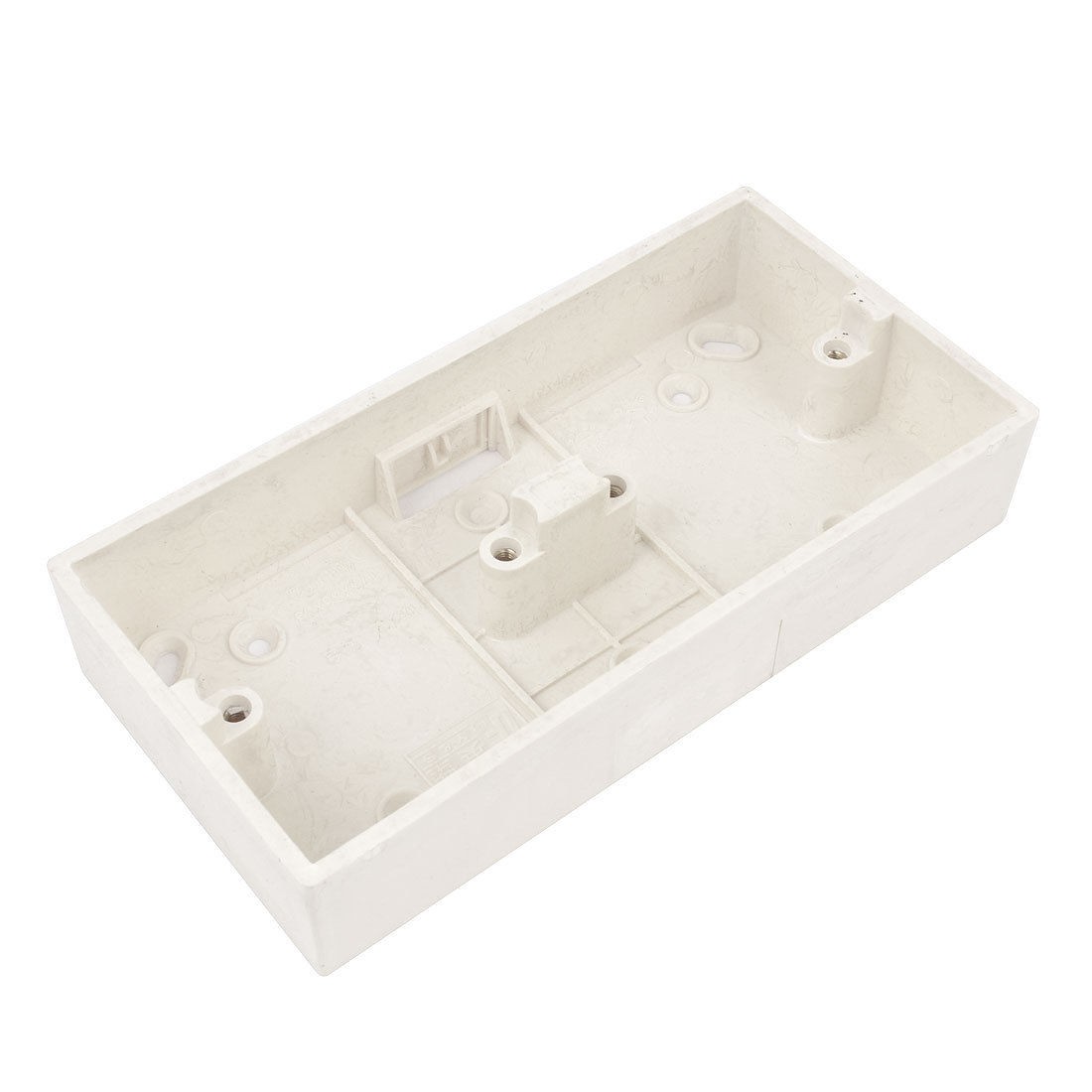 Flush Mount Double Sockets Back Box Pattress 2 Gang White 173x86x33mm