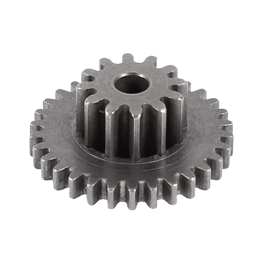 M0.5x25T+M0.6x<wbr/>10T 2.5mm Diameter Rod Hole Speed Reduction Motor Drive Gear Gray