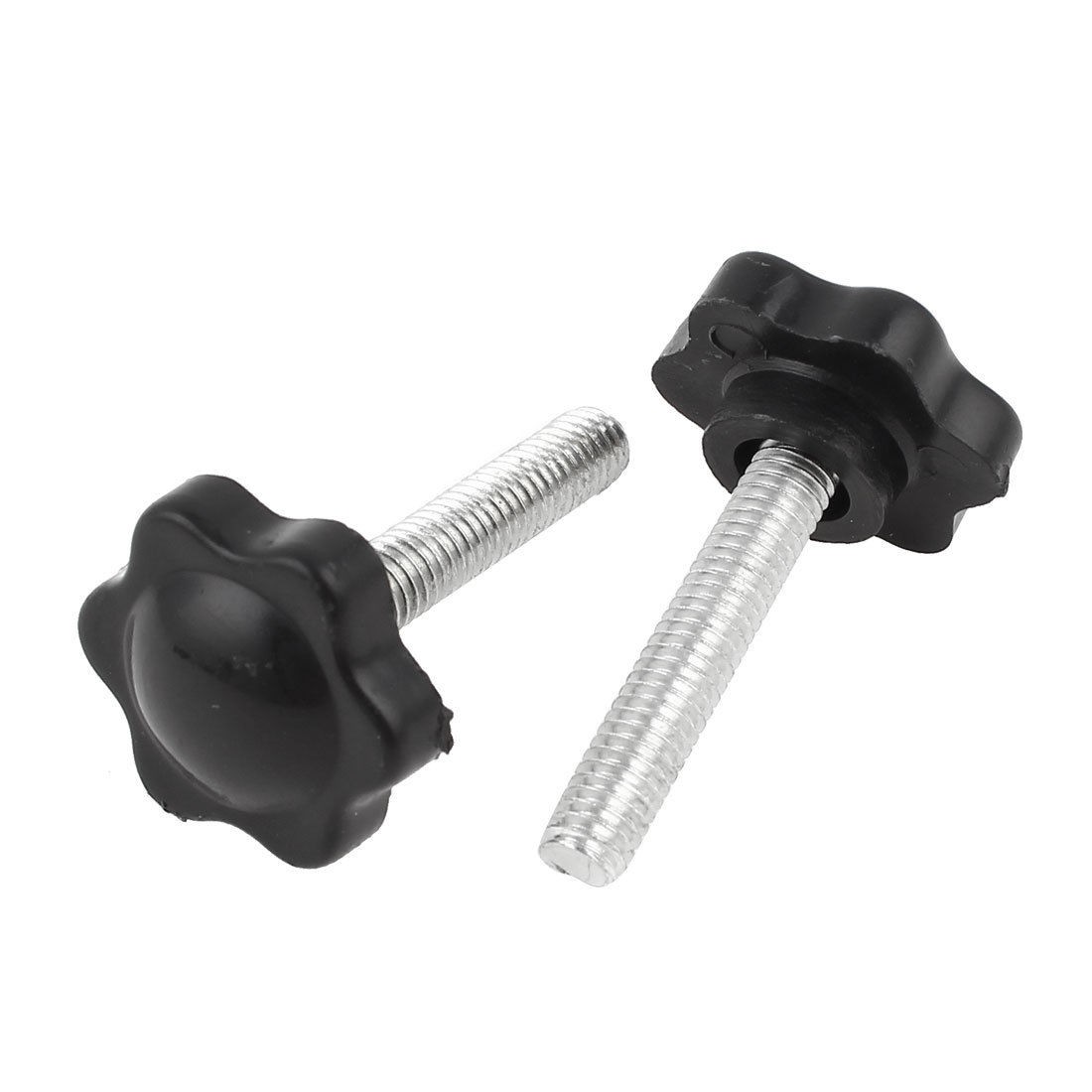 2pcs 30mm Thread 25mm Dia Antislip Grip Star Shaped Head Clamping Knob