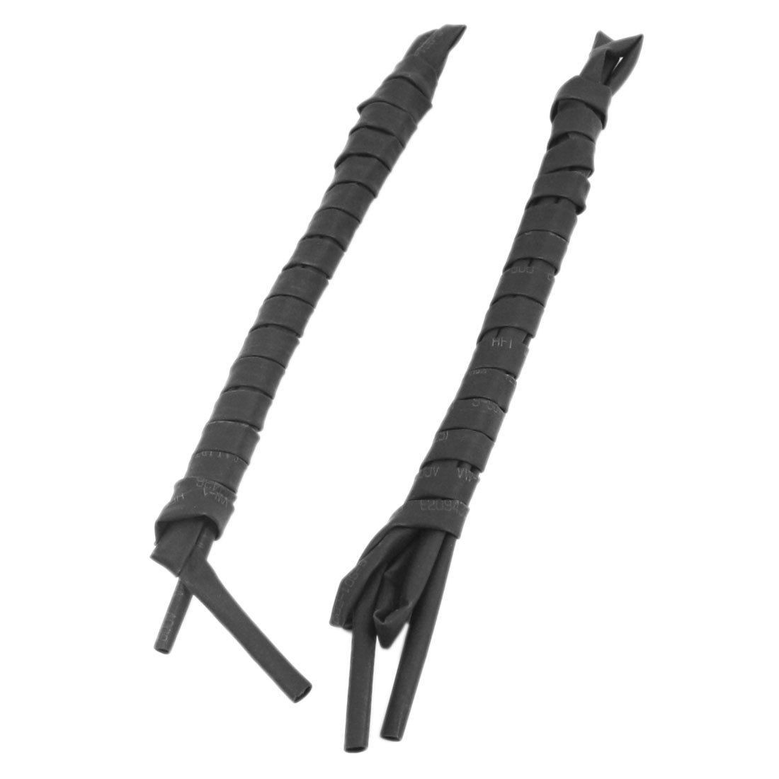 2.5mm Black Insulated Heat Shrink Tube Shrinkable Pipe 1M 2 Pcs