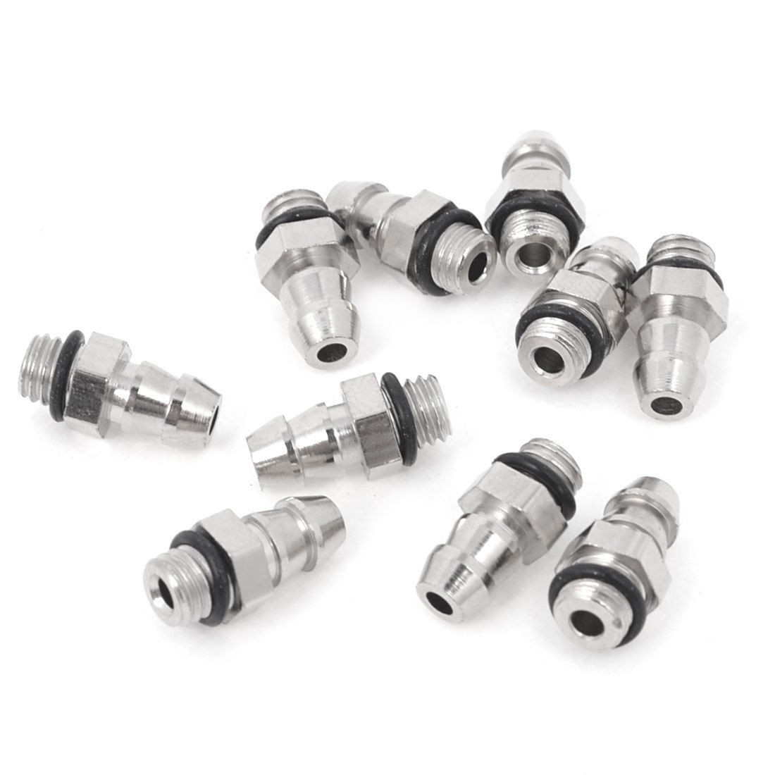 10 Pcs M5 Male Thread to 6mm Pneumatic Tube Hose Mini Barb Fittings