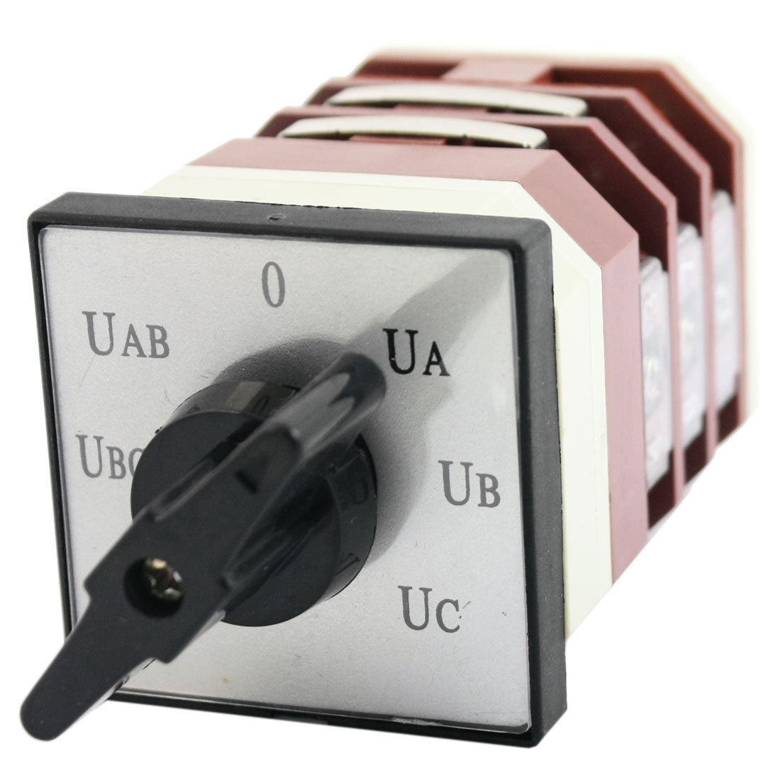 AC500V 16A 7-Position 12 Screw Terminals Panel Rotary Cam Changeover Switch