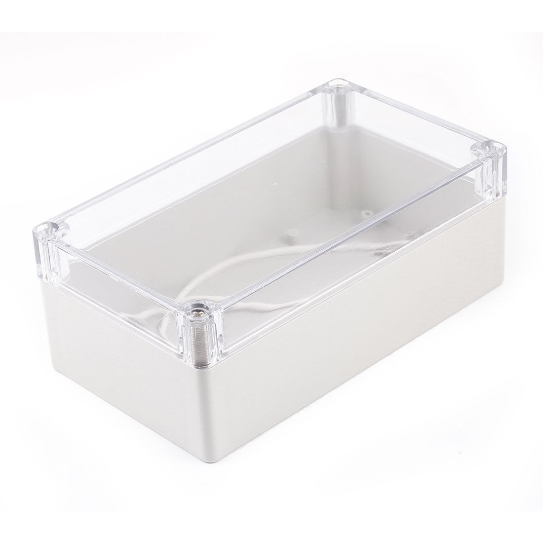 158mm x 90mm x 60mm Waterproof Clear Gray Plastic Rectangle Case Junction Box