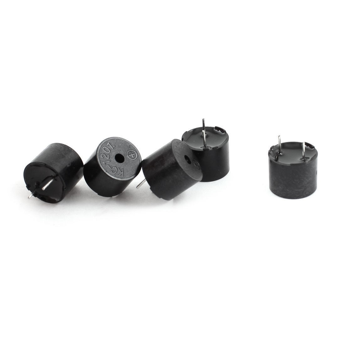 5 Pieces 2700Hz Electronic Continuous Sound Passive Buzzer Black 12x9.5mm