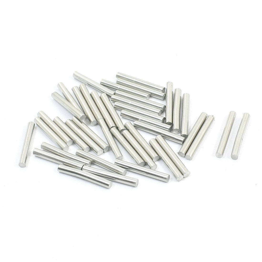 40Pcs 15 x 2mm Hardware Tools Stainless Steel Round Rods for Car Model