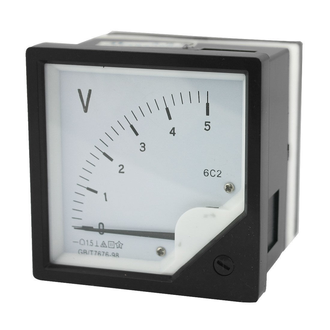 Rectangle Plastic Analog Voltmeter Voltage Meter DC 0-5V