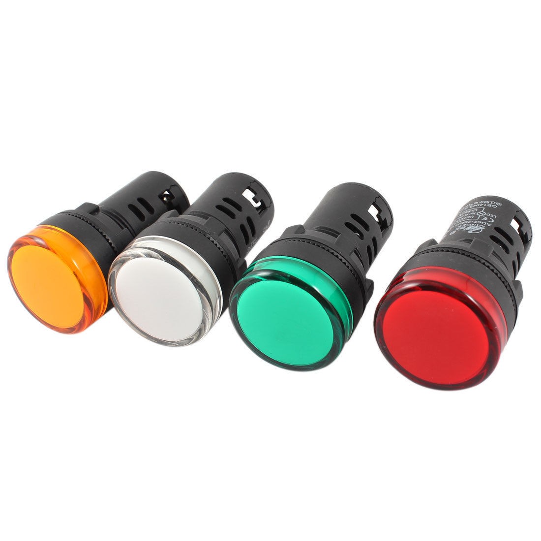 4 x 22mm Dia Hole Four Color LED Indicator Pilot Signal Lamp AC/DC 24V