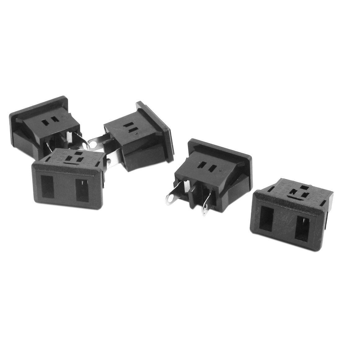 AC 125V 12A Solder Type US Female Socket Jack Power Adapter Converter 5 Pcs