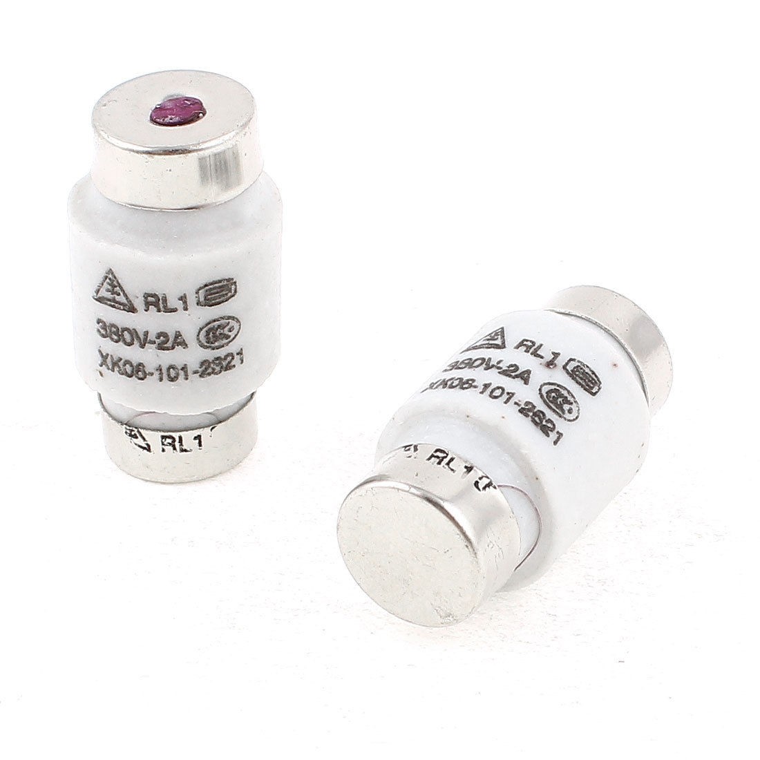 2 Pcs 17mmx32mm Ceramic Housing Bottle Fuse Link AC 380V 2A
