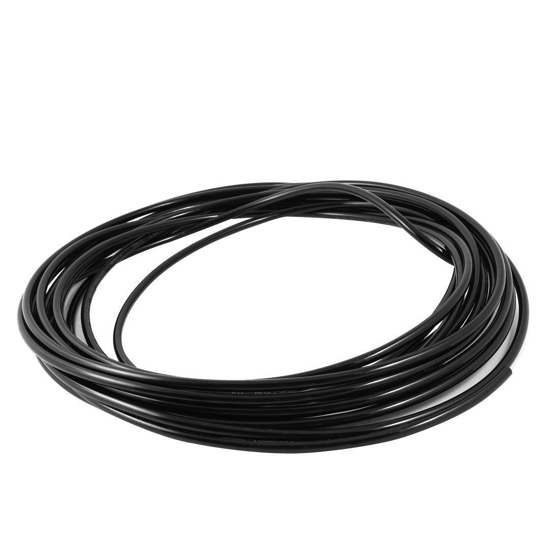 12M 39ft Length 4mm x 2 5mm Size Pneumatic Air PU Hose Pipe Tube Black