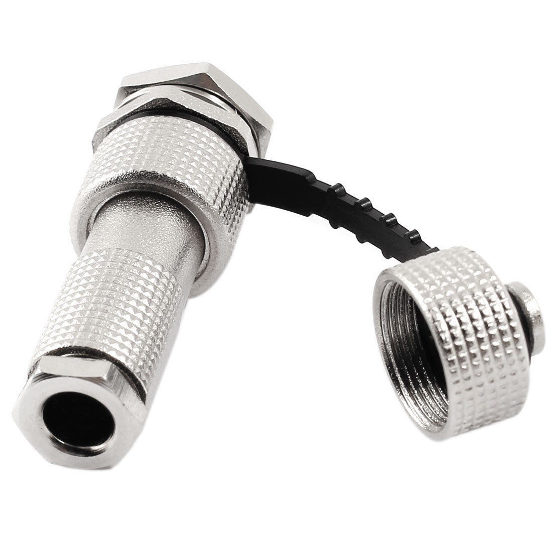 AC 125V 5A 12mm Thread 3 Pins Aviation Connector Plug + Waterproof Cap
