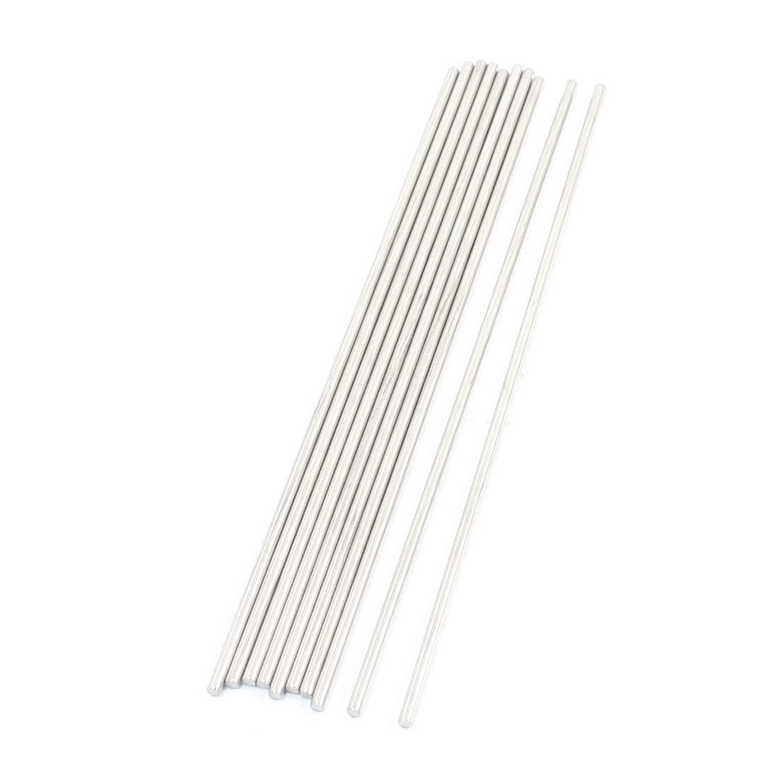 10Pcs 150 x 2.5mm Hardware Tools Stainless Steel Round Rods for Car Model