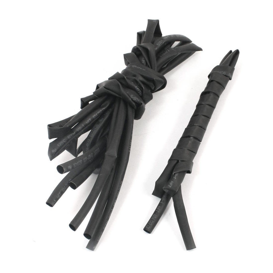 Dia Ratio 2/1 4mm Black Heat Shrink Tube Shrinkable Pipe 1M 4 Pcs