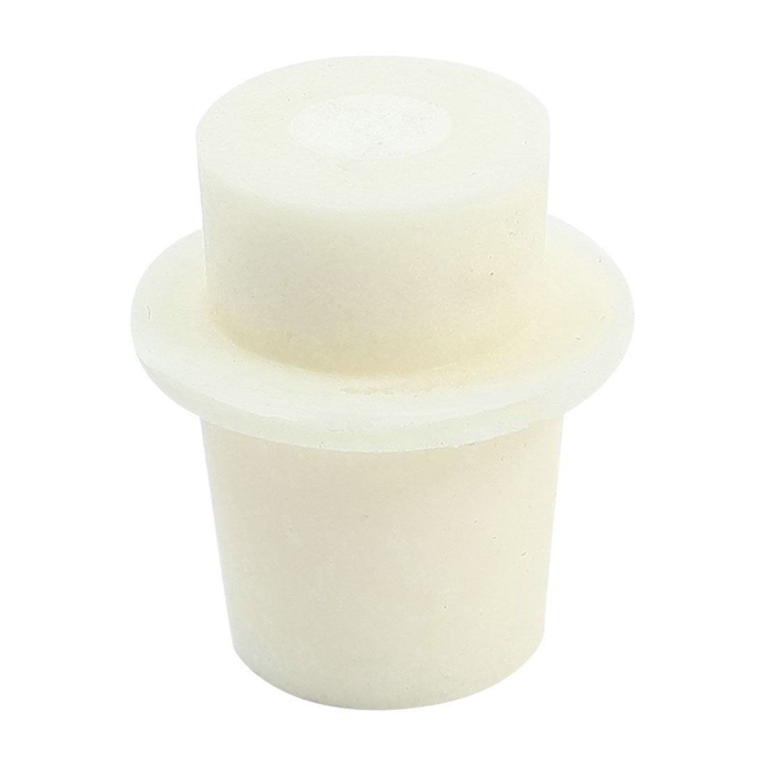 21mm-25mm 14mm Hole Dia Conical Flask Silicone Stopper Plug Beige