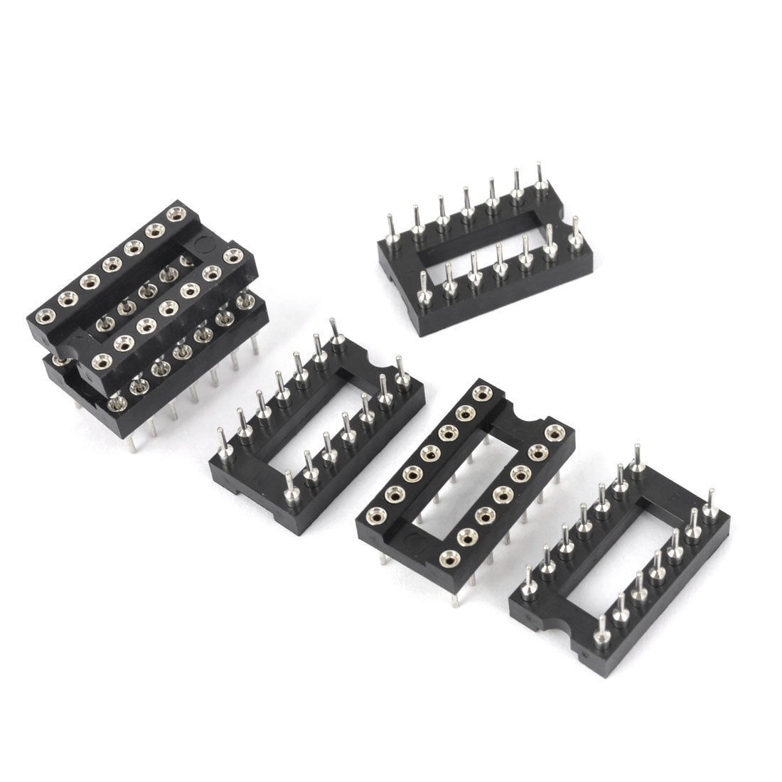 6Pcs 14 Pins 2.54mm Pitch DIP IC Double Row Sockets DIP Adaptors