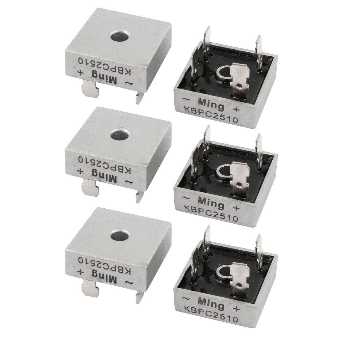 6 Pcs KBPC5010 1000V 50A Metal Housed Single-Phase Bridge Rectifier