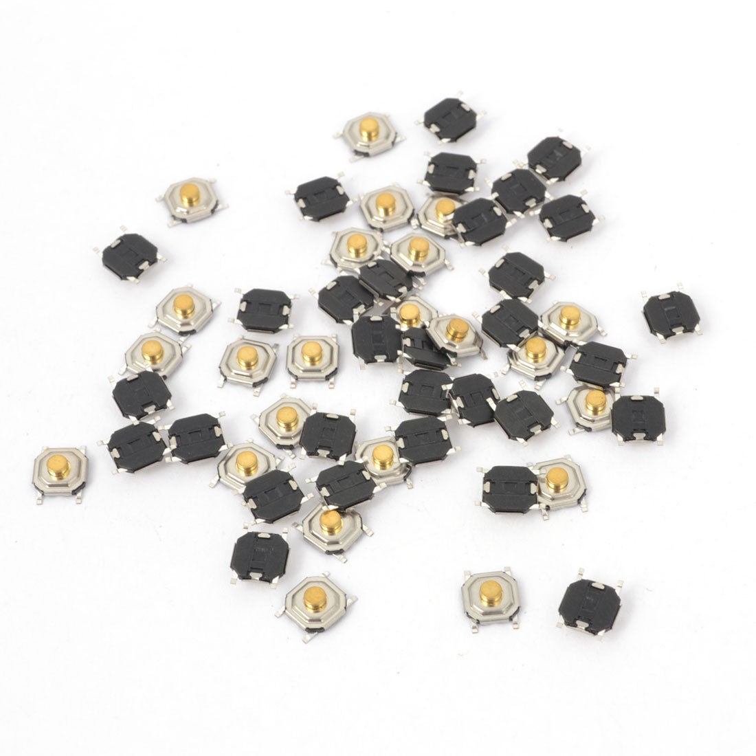 55Pcs Momentary Tact Tactile Push Button Switch 4x4x2mm 4-pin SMD