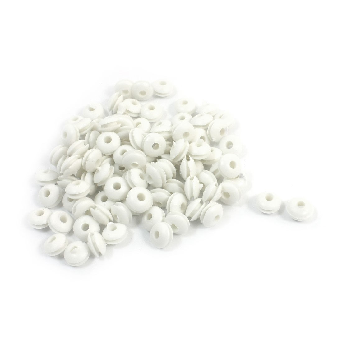 100Pcs 3mm x 7mm White Rubber Cable Wire Grommet Gasket Ring for RC Plane