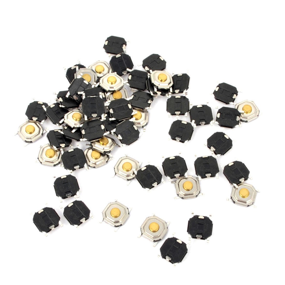 55Pcs Momentary Tact Tactile Push Button Switch 4x4x1.6mm 4-pin SMD