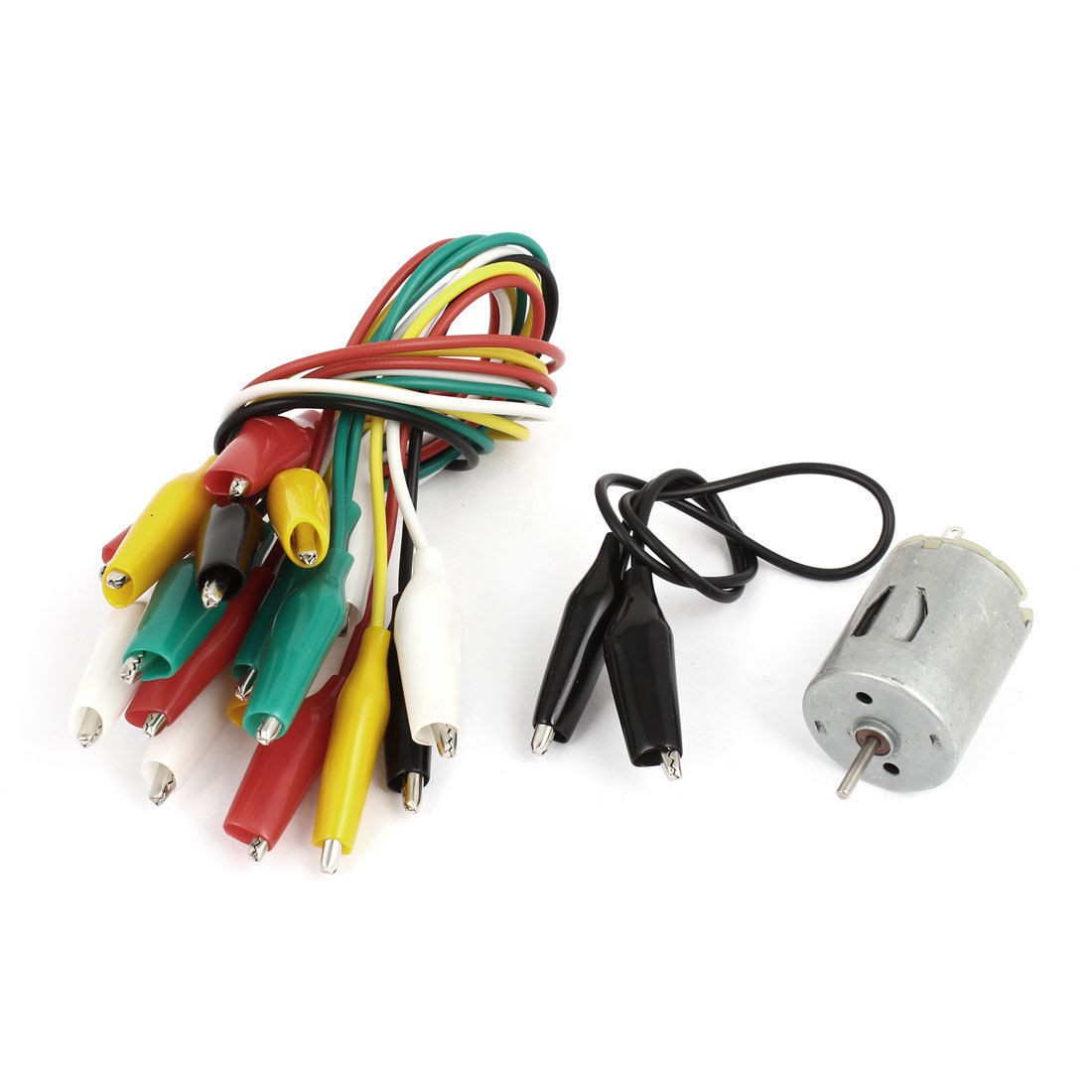 Silver Tone DC 6V 2 Terminals Mini High Torque Motor 9000RPM w Cable