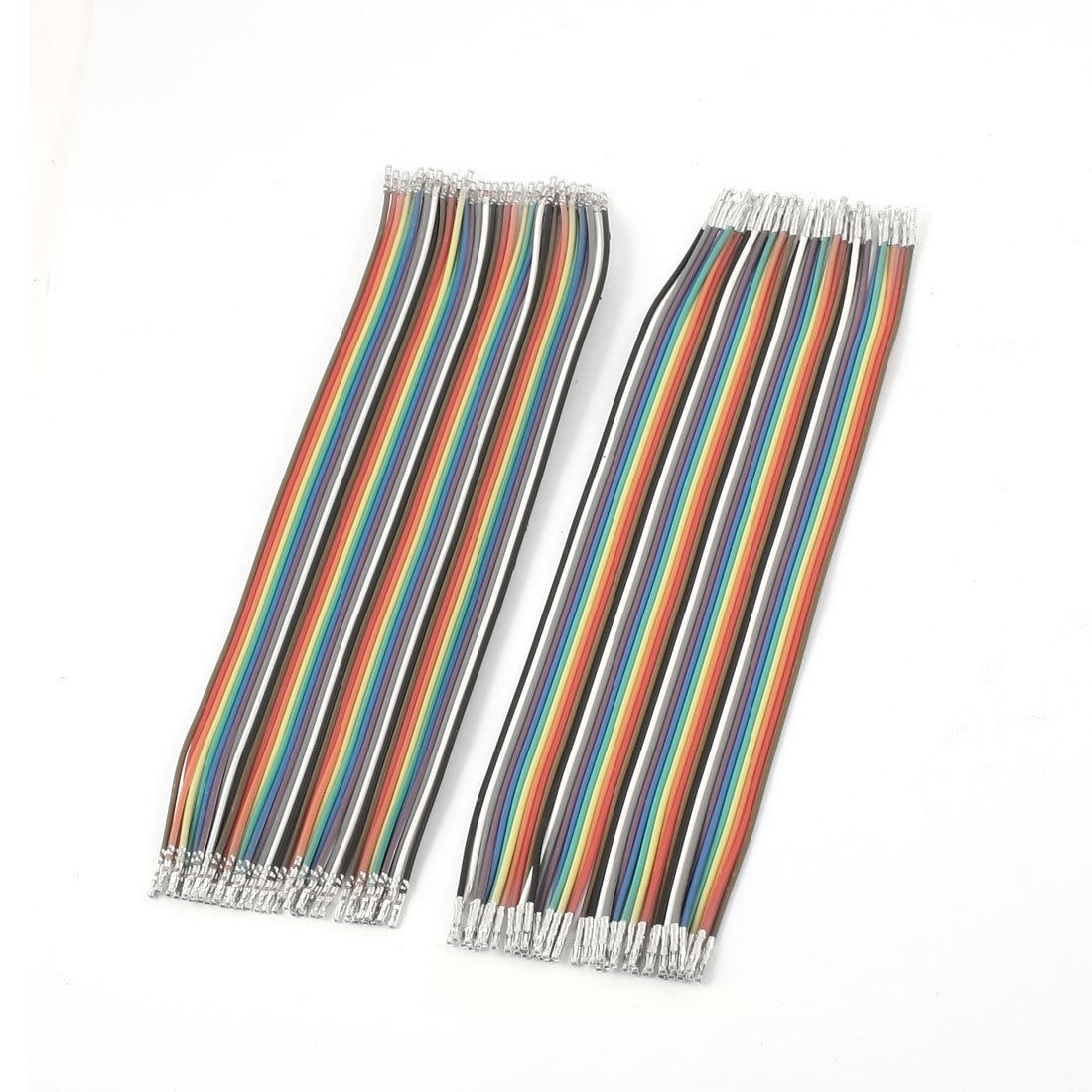 2pcs Female to Female 40Pin Flexible Breadboard Jumper Cable