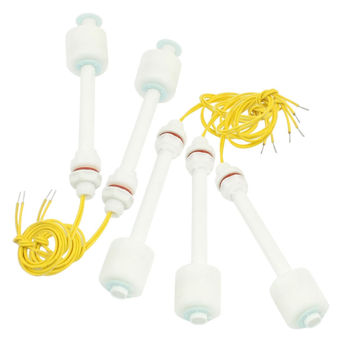 Aquarium Liquid Water Level Sensor Vertical White Plastic Float Switch 5 Pcs
