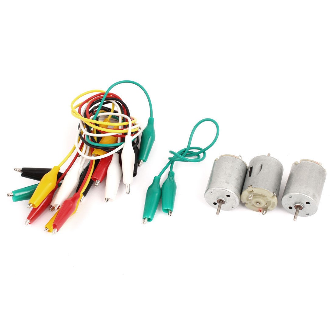 3Pcs DC 6V 2 Terminal Type 280 High Torque Motor 9000RPM w Alligator Clip Cable