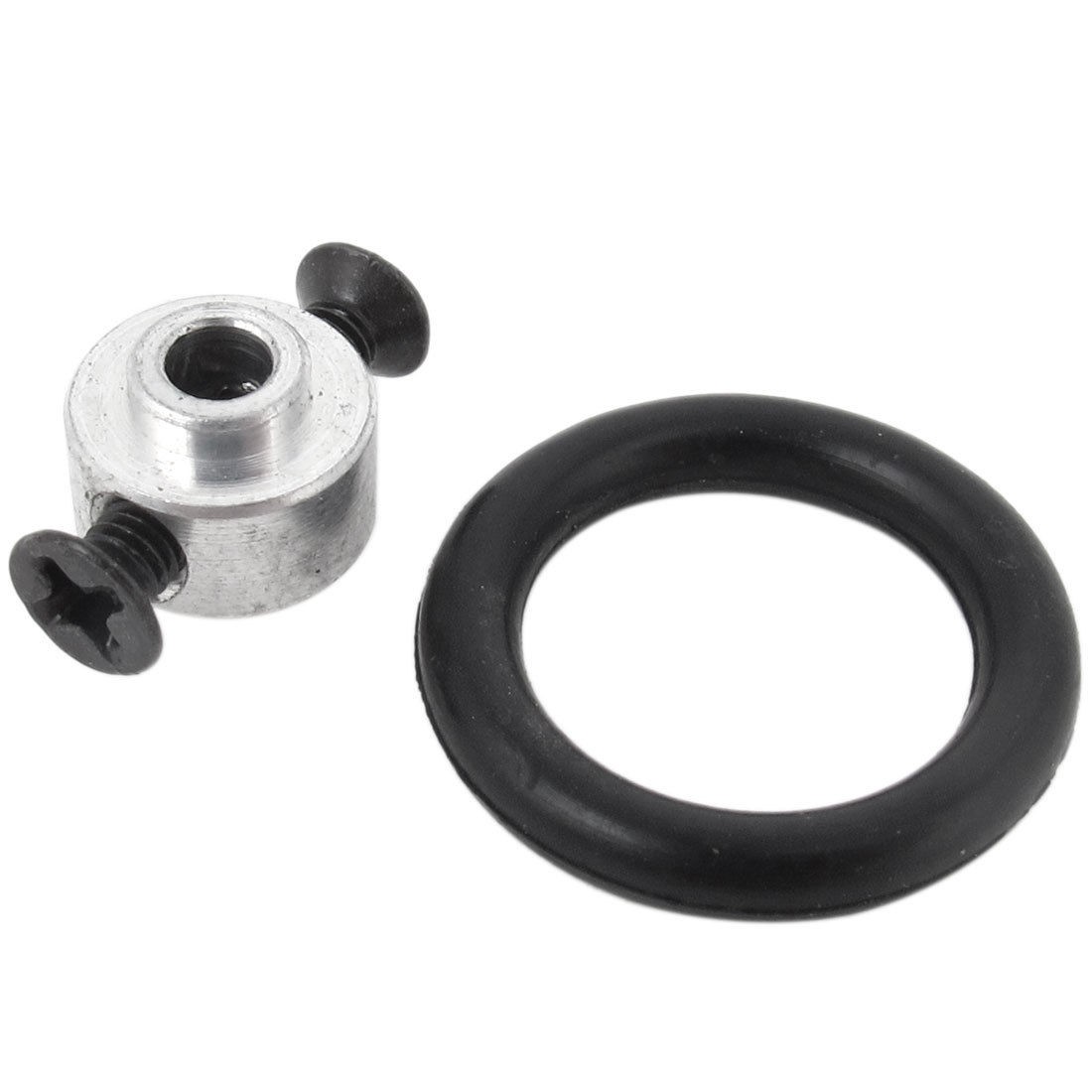 3.17mm Hole Dia RC Propeller Prop Saver Adapter w Black Rubber O Ring