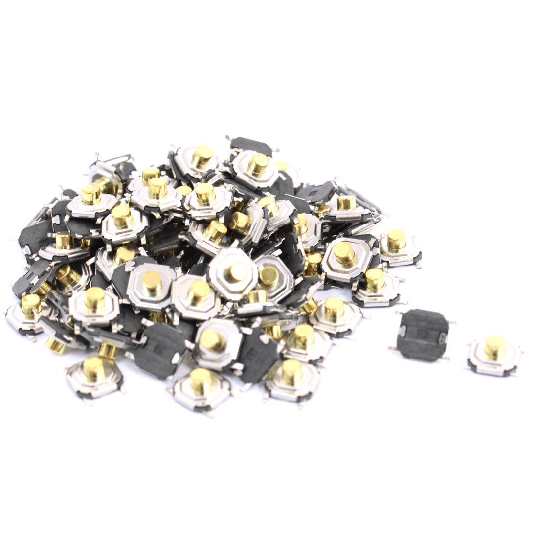 100Pcs 4mmx4x2.5mm 4 Pin PCB Momentary Tactile Tact Push Button Switch