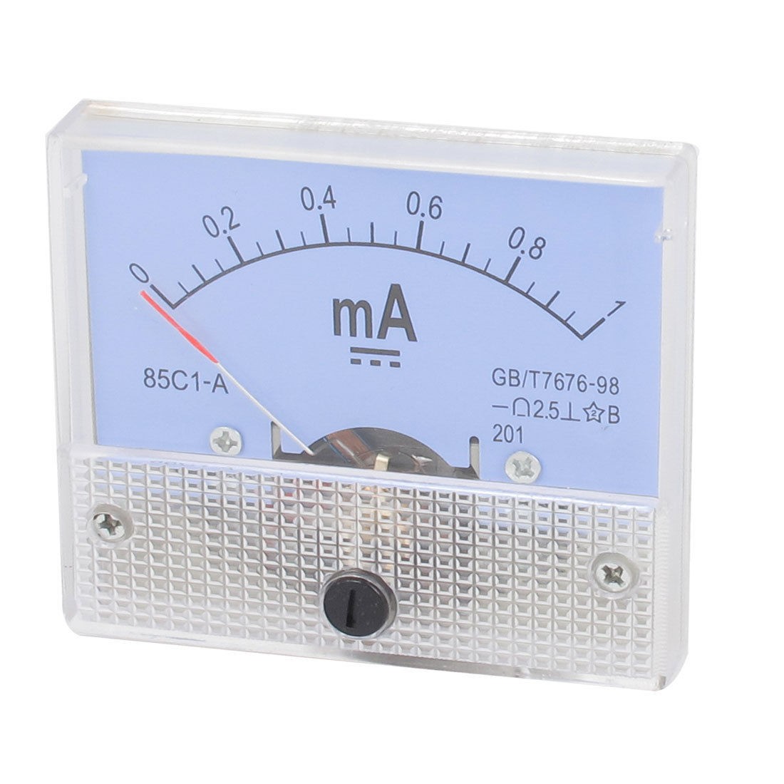 85C1-A DC 0 to 1mA Class 2.5 Accuracy Panel Analog Ammeter Ampere Meter