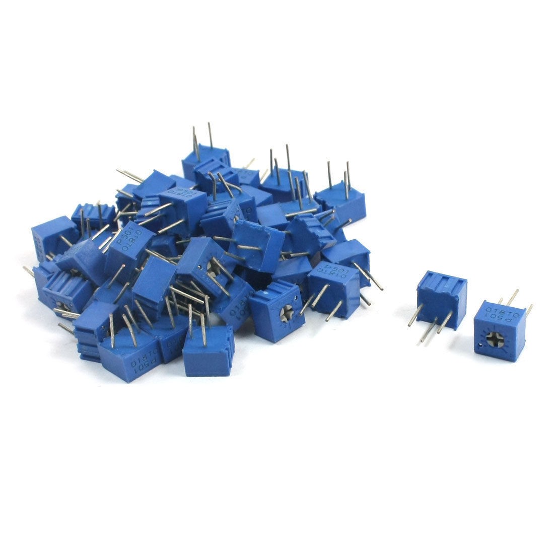 50 Pcs 3362P-1-501 500 Ohm Trimmer Pot Cermet Variable Resistor Potentiometers