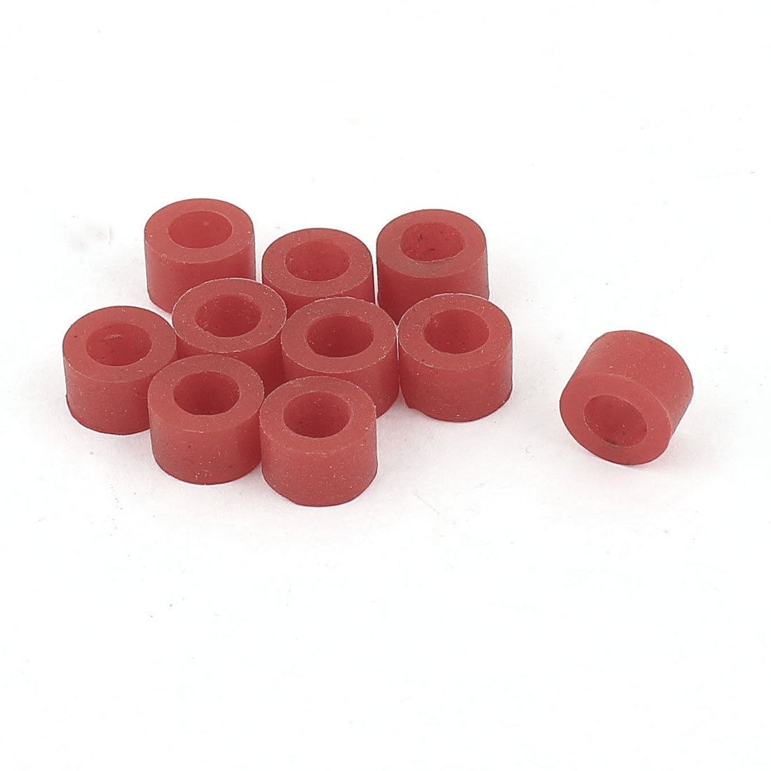10 Pcs 10mm x 6mm x 2mm Red Rubber O Rings Oil Seals Gaskets
