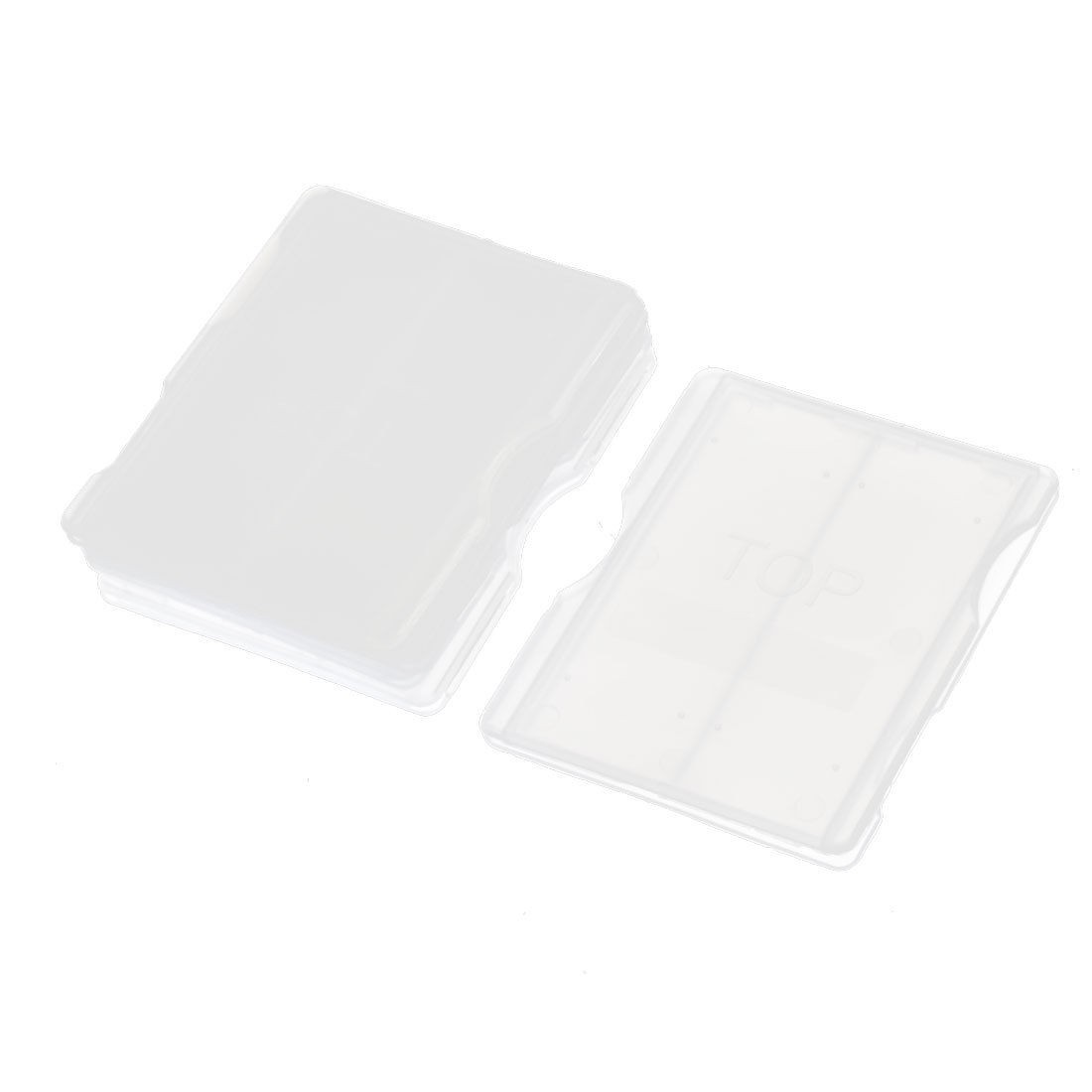 5 Pcs 2 Compartment Microscope Glass Slide Box Case Clear