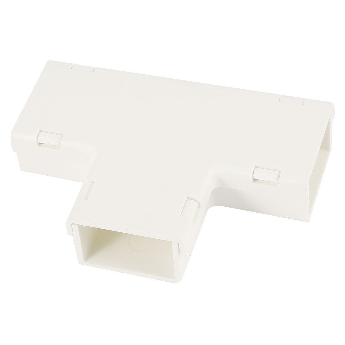 24mm x 14mm 3 Ways PVC Cable Truncking Flat Tee Connector Adapter Fitting