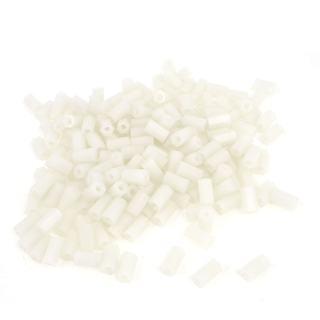 200 Pcs 6 x 10mm Insulated Hex Hexagonal Threaded Spacer Support M3 Thread Dia