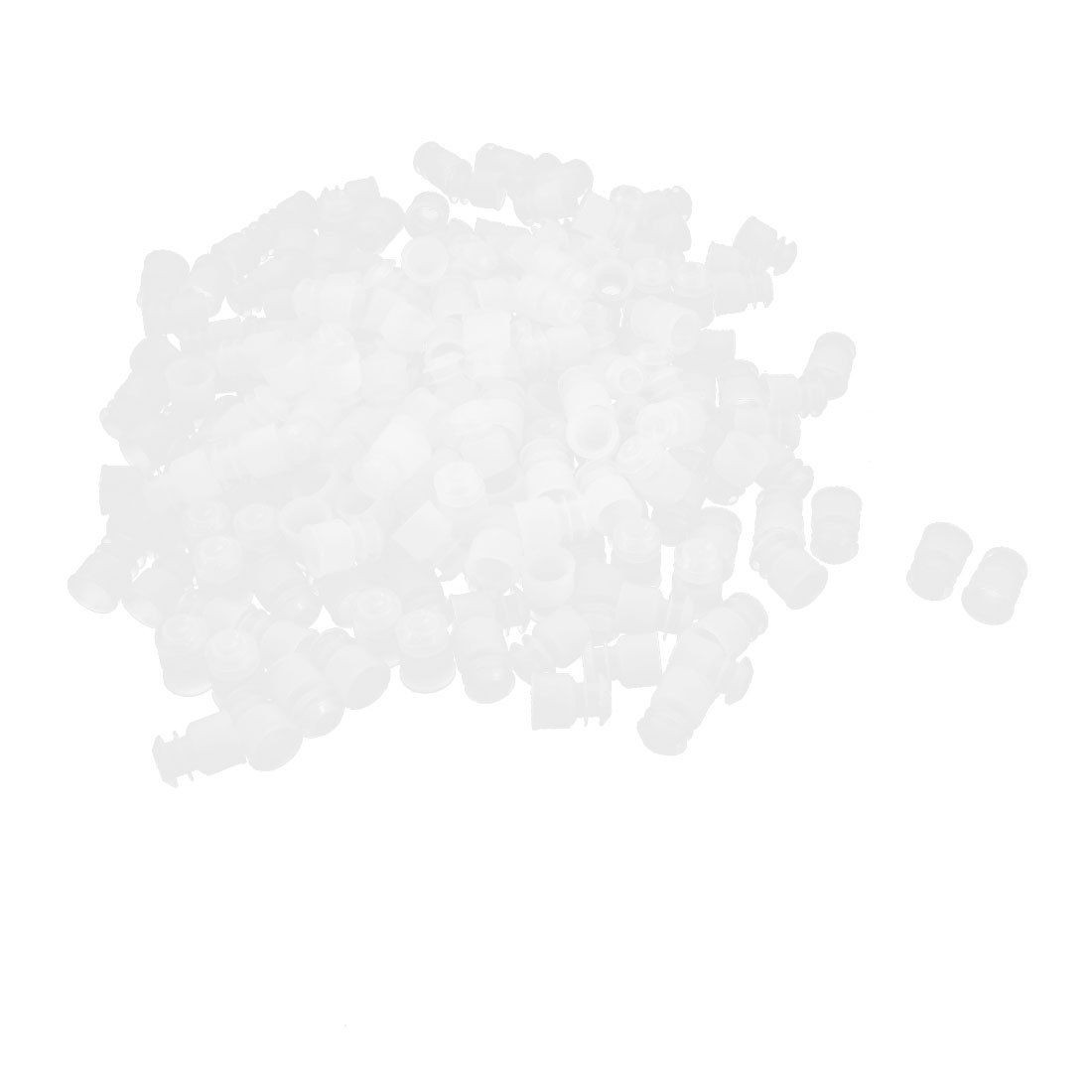 100pcs Clear Plastic Flange Type Stopper for 12mm Dia Test Tube