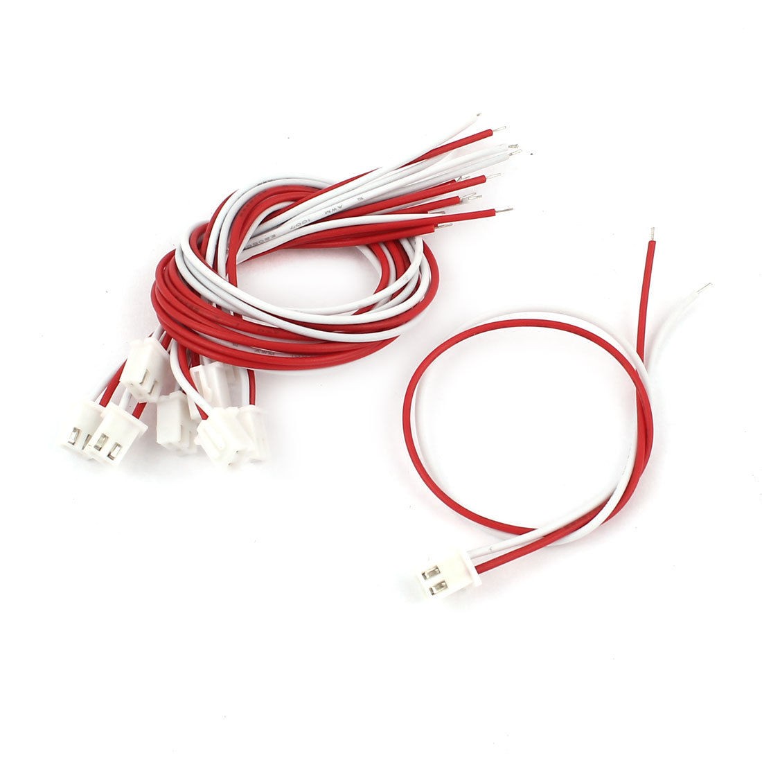 10 Pcs 19.5cm Long 2 Pin Female JST Connector Cable Wire for LED Lamp