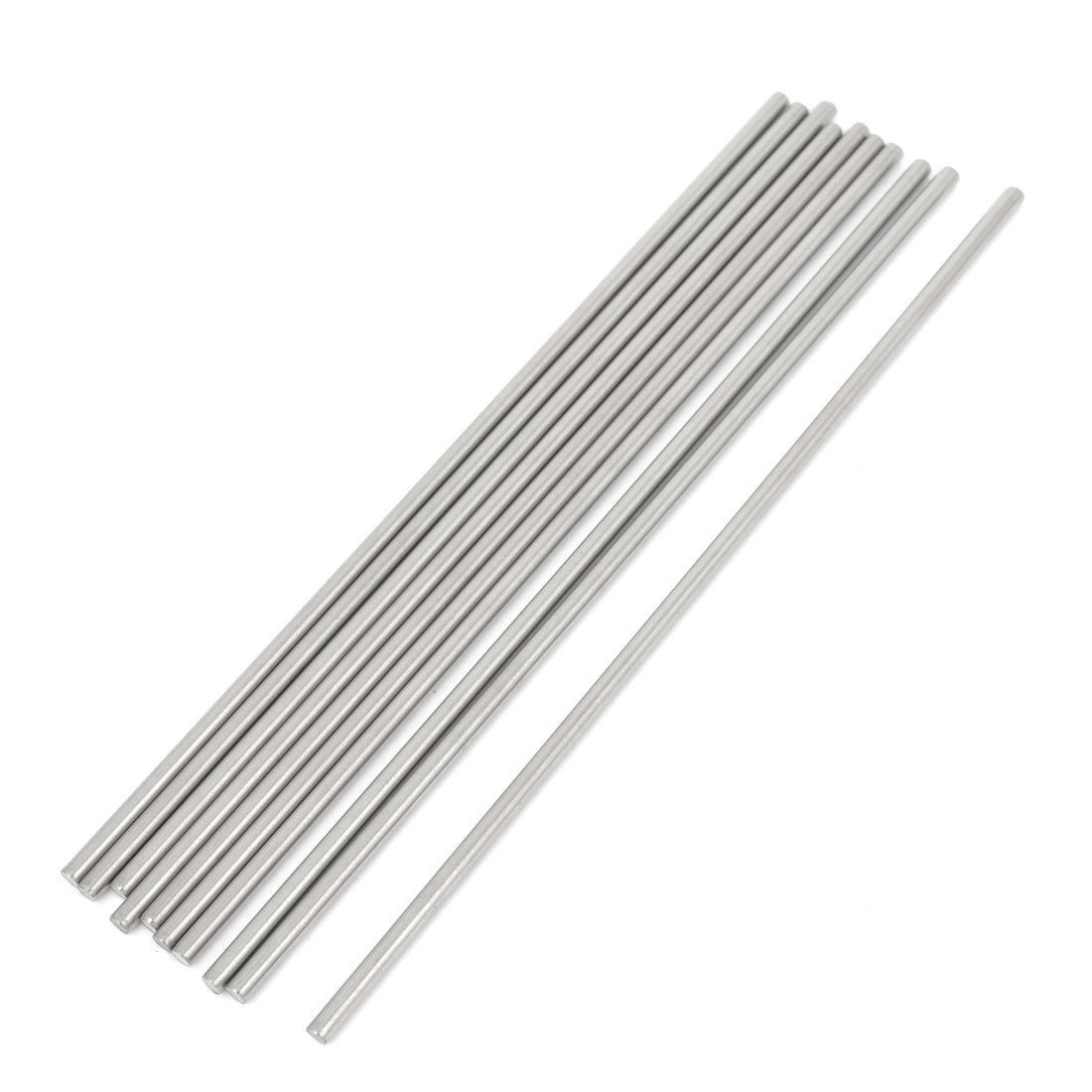 10 Pcs RC Airplane Model Part Stainless Steel Round Rods Axles Bars 3mm x 150mm