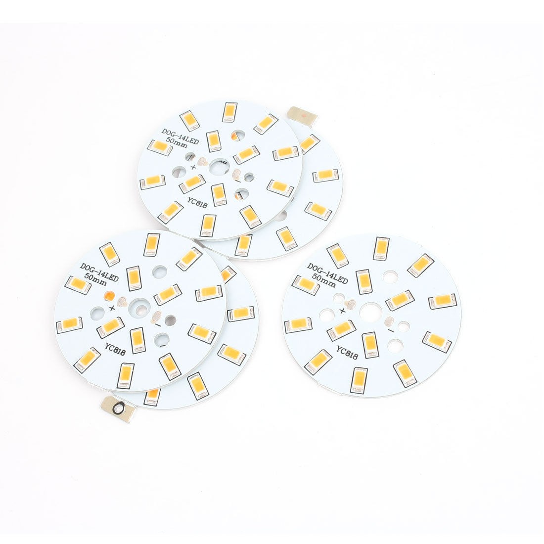5 Pcs 7W Warm White SMD 5630 14-LED Spotlight Aluminum Base Plate 50mm Dia