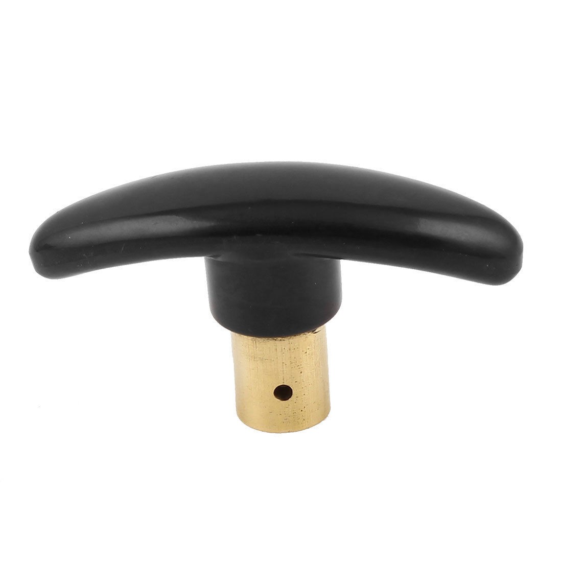 Black Gold Tone 8mm Hole Diameter 31mm Depth 80mm Long T Knob