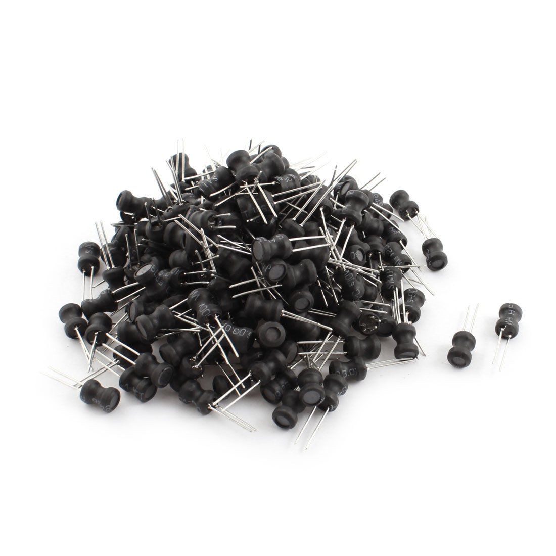 200Pcs 22uH 1.2A 6x8mm 10% Tolerance Shielded Radial Lead Inductor Black