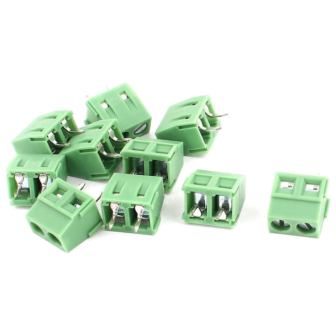 10Pcs 5.5mm Pitch 2 Pins PCB Screw Terminal Blocks Connectors 300V/10A