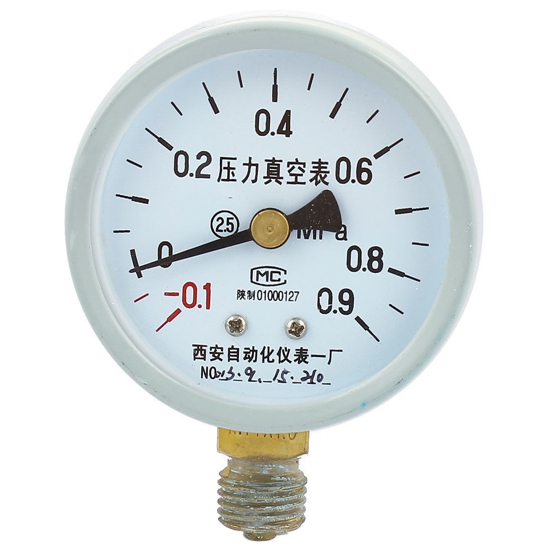 Round Dial Air Pneumatic Vacuum Pressure Meter Gauge -0.1MPa to 0.9MPa 60mm