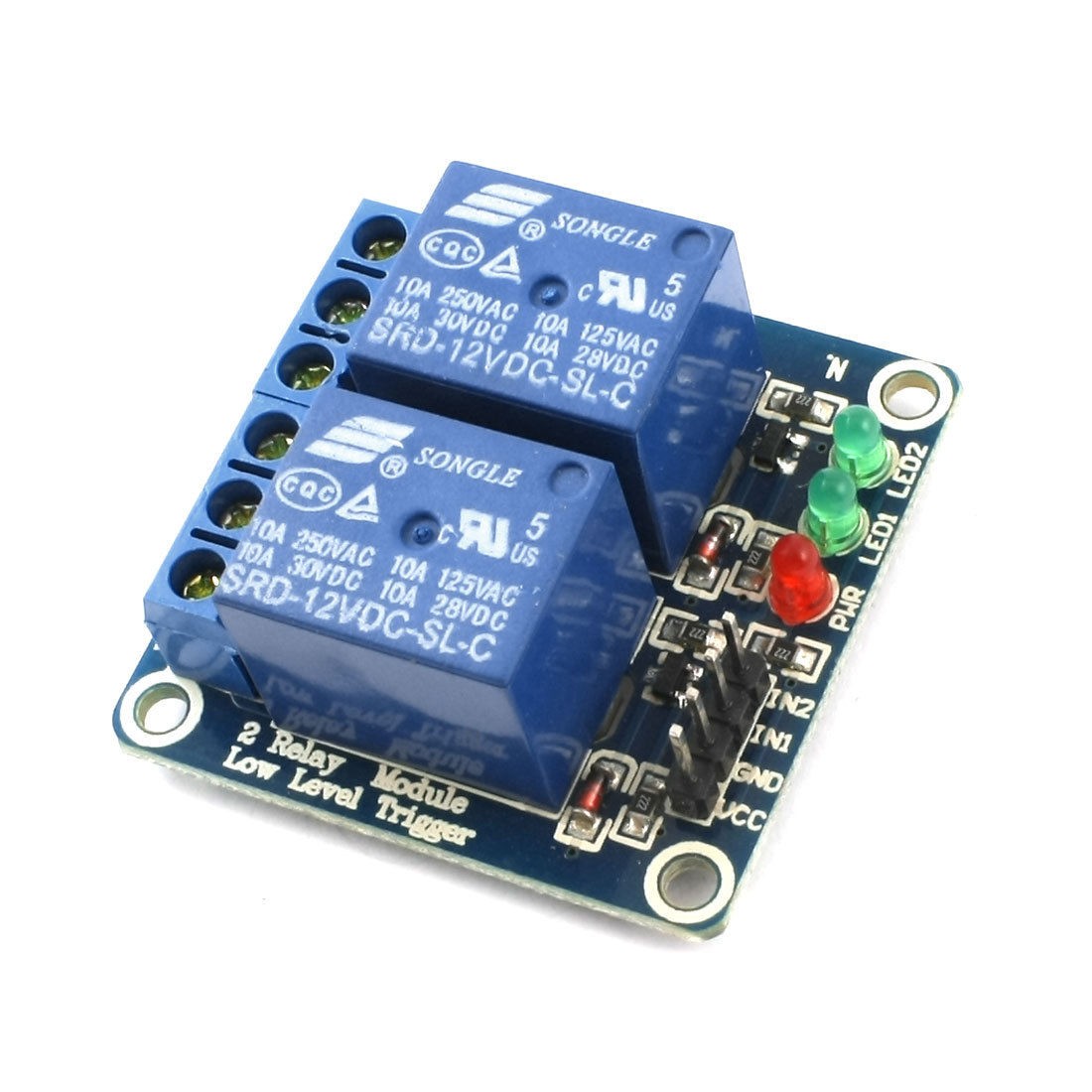 LED Indicator Low Level Trigger PLC Module DC12V 10A 2 Channel
