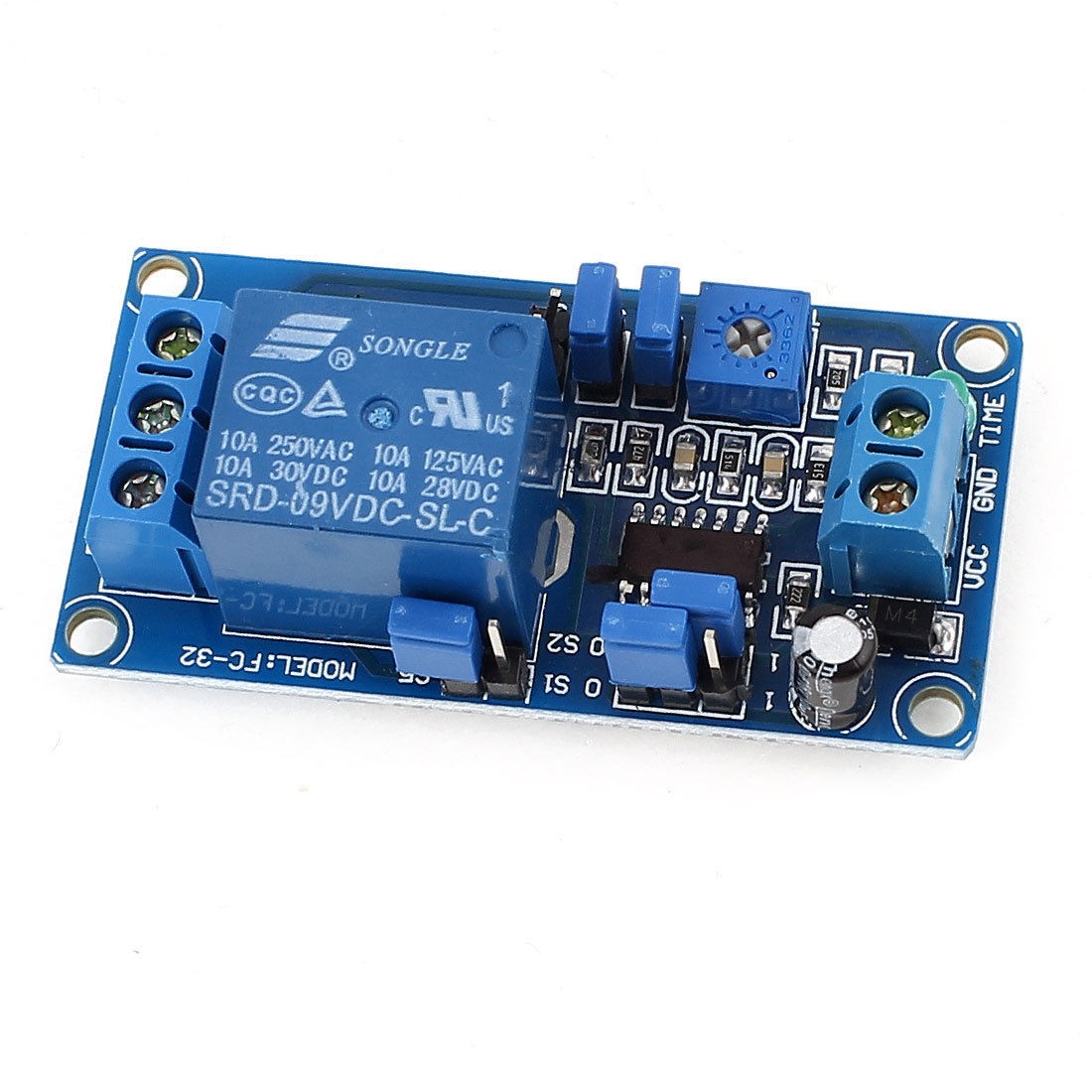 SRD-09VDC-SL-C 1 Channel PLC Delay Time Power Relay Module DC9V 10A for Arduino