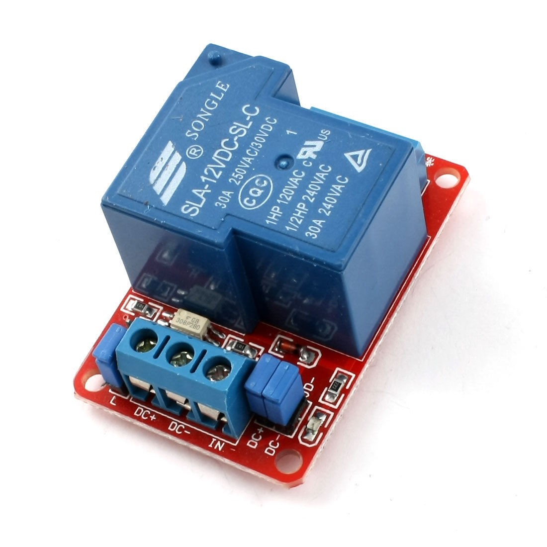 SRD-12VDC-SL-C 1 Way Optical Coupler Relay Module DC12V 30A for Arduino