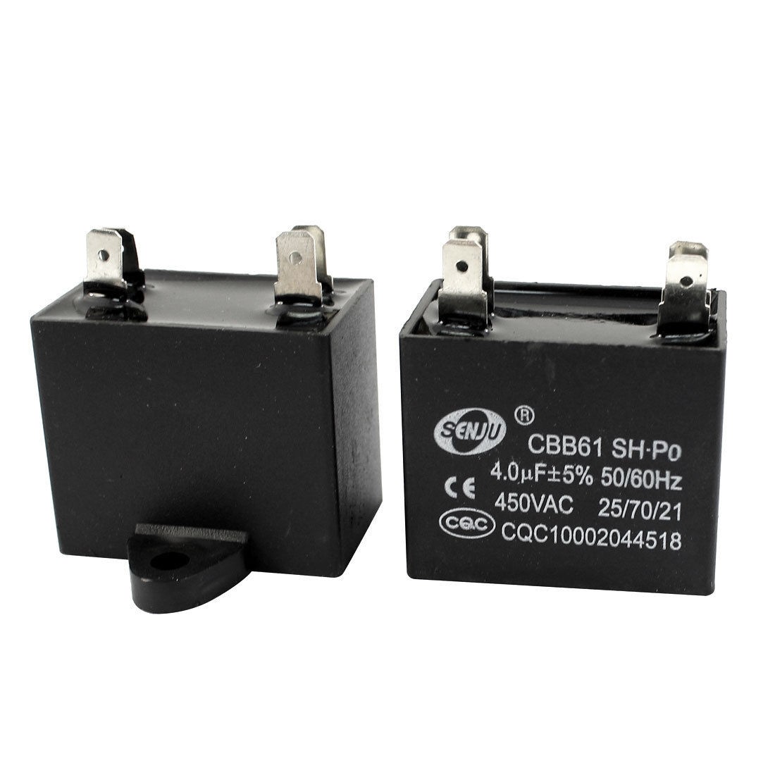 2Pcs AC 450V 4uF 5% Polypropylene Film Air Conditioner Motor Running Capacitor