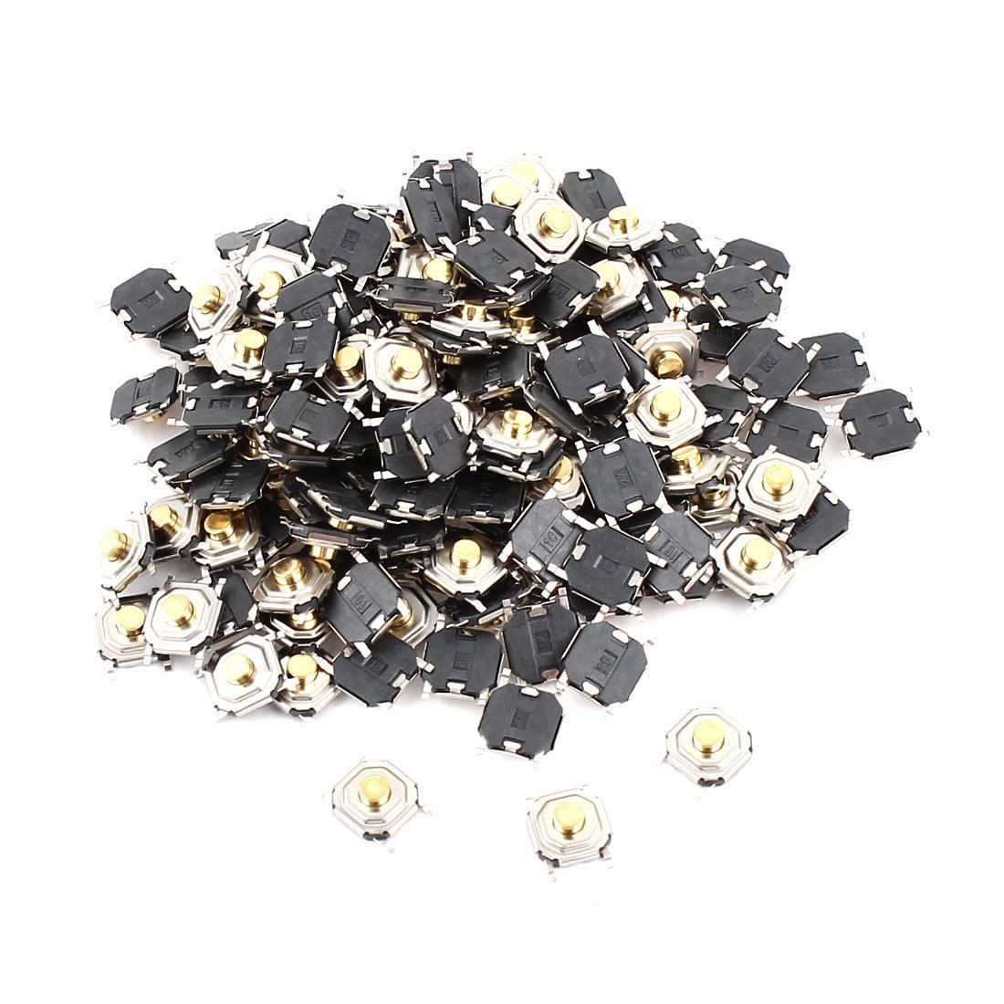 150 Pcs 4mmx4mmx2mm 4Pins SMD Momentary Push Button Tact Tactile Micro Switches