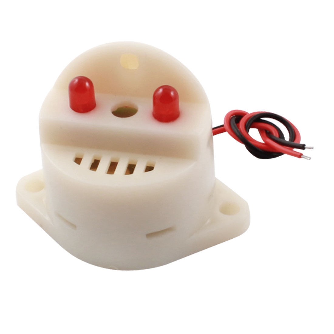 Plastic Shell Red LED Pilot Indicator Light Accident Alarm Buzzer DC 24V